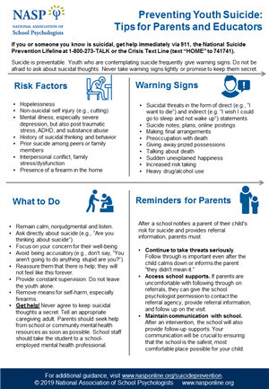 Preventing Youth Suicide Infographic 